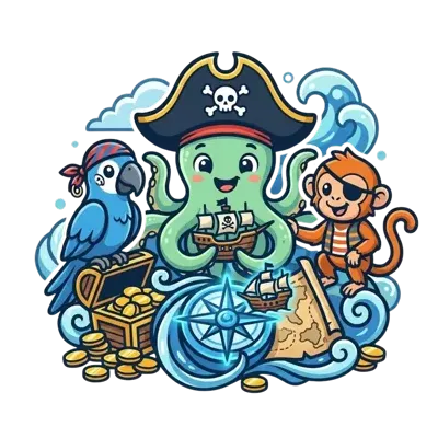 Pirates party theme illustration